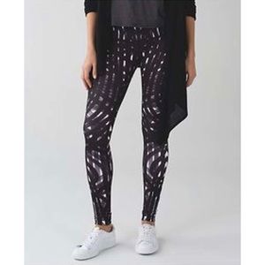Lululemon Wunder Under Pant III Brush Stream Silver Spoon Black Size 12